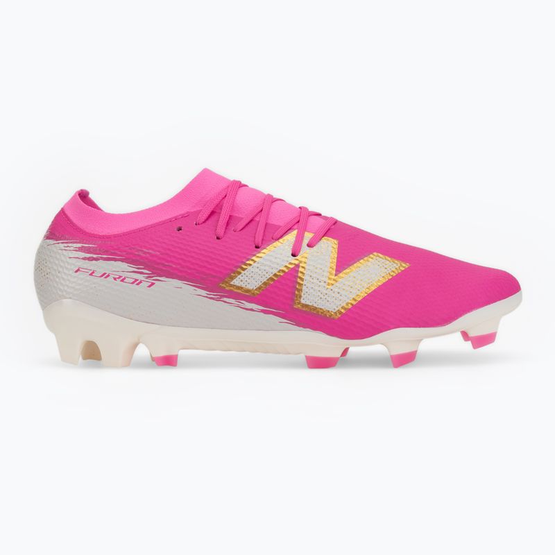 Scarpe da calcio New Balance Furon Team V8 FG pink heat/sea salt/gold metallic 2