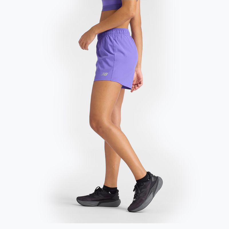 Pantaloncini da corsa da donna New Balance RC 5" electric purple 5