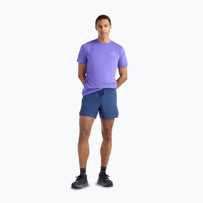 Pantaloncini da corsa da uomo New Balance Run Essentials 5" Short nb navy 2