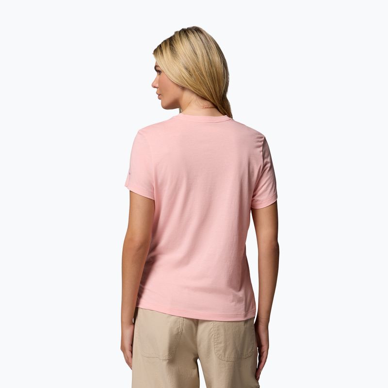 T-shirt da trekking da donna Columbia Ruby Springs Graphic Fitted pink sand/get hiked 3
