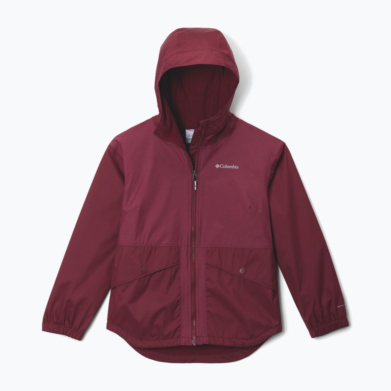 Giacca antipioggia per bambini Columbia Rainy Trails II Fleece rich wine