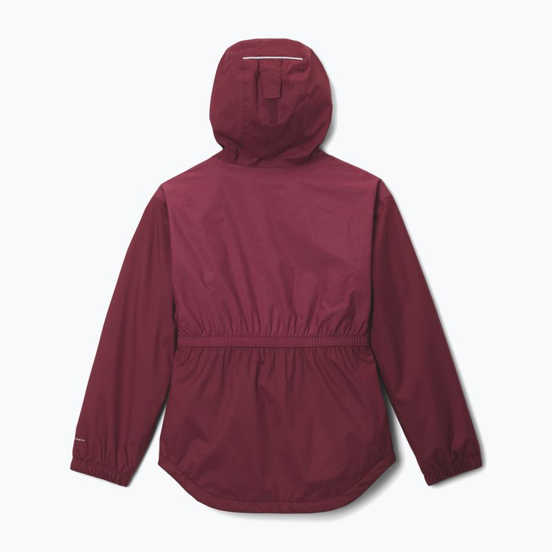 Giacca antipioggia per bambini Columbia Rainy Trails II Fleece rich wine 2