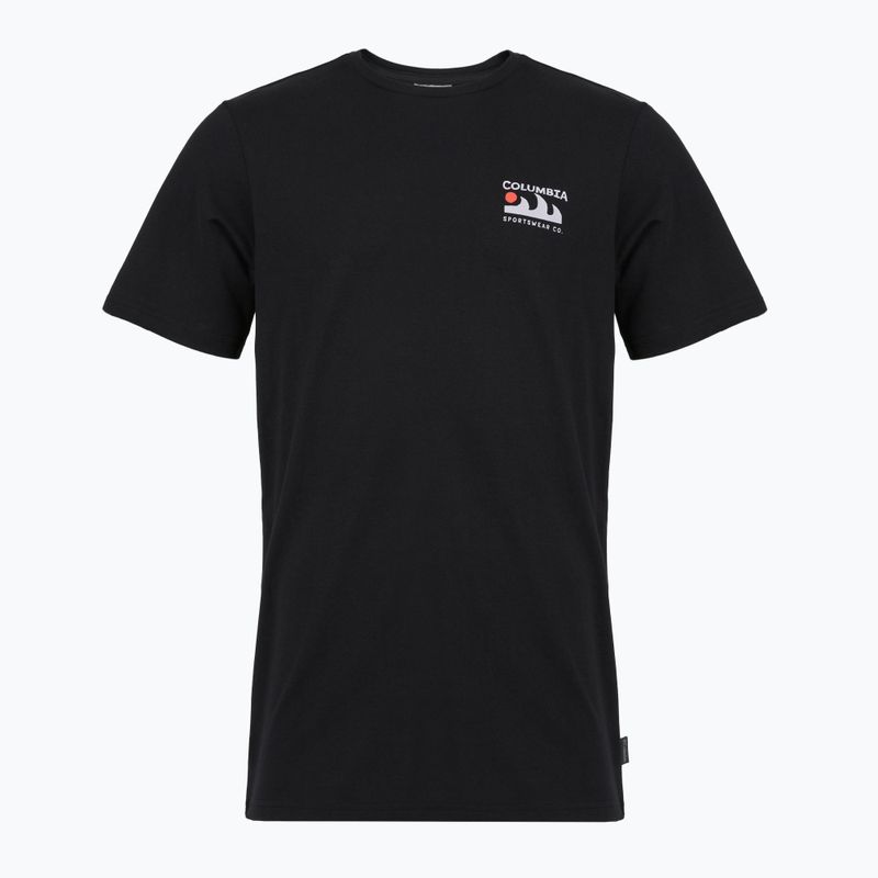 T-shirt da trekking uomo Columbia Explorers Canyon Back black/peaks and waves