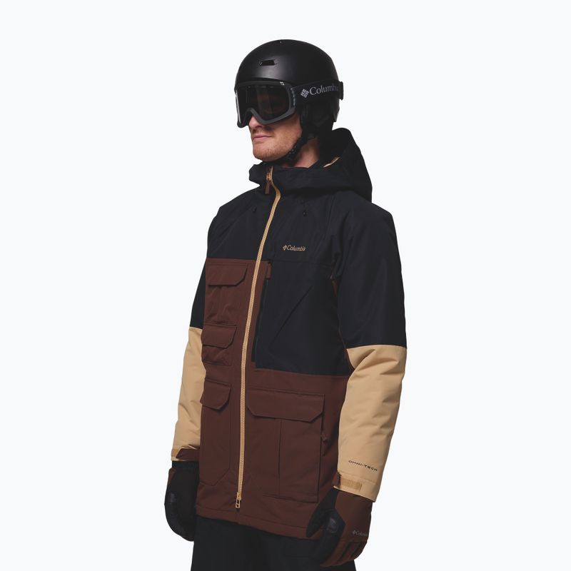 Giacca da snowboard uomo Columbia Coreshot tobacco/black/canoe 4
