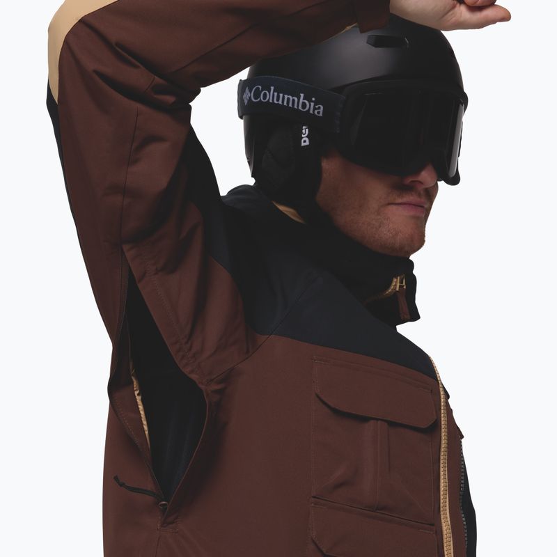 Giacca da snowboard uomo Columbia Coreshot tobacco/black/canoe 8