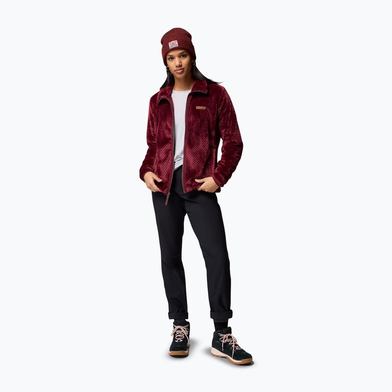 Felpa da donna Columbia Fire Side II Sherpa Full Zip rich wine 2