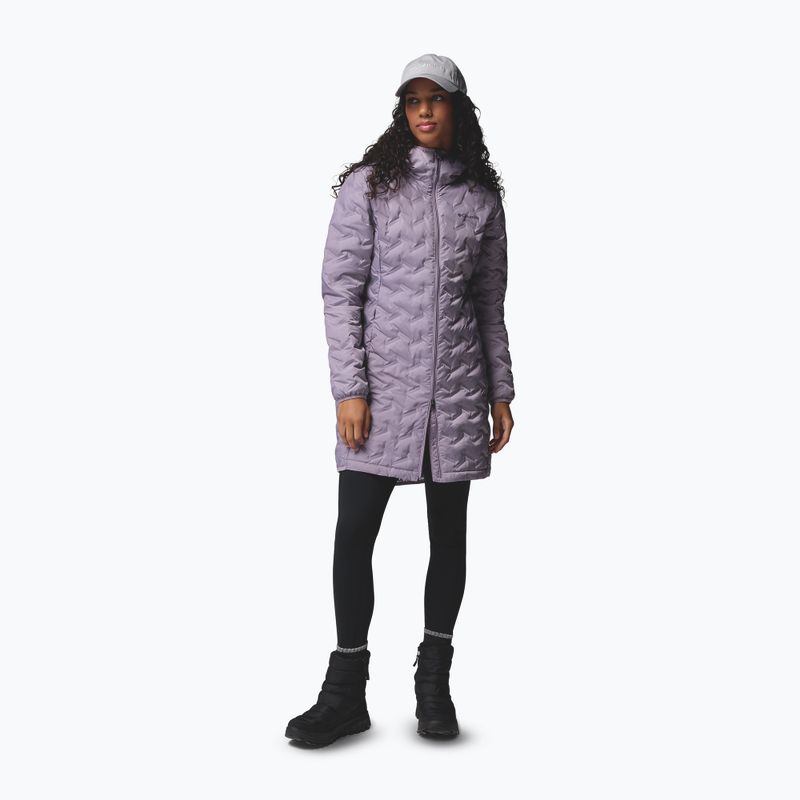 Piumino da donna Columbia Delta Ridge II Long Down shale purple 4