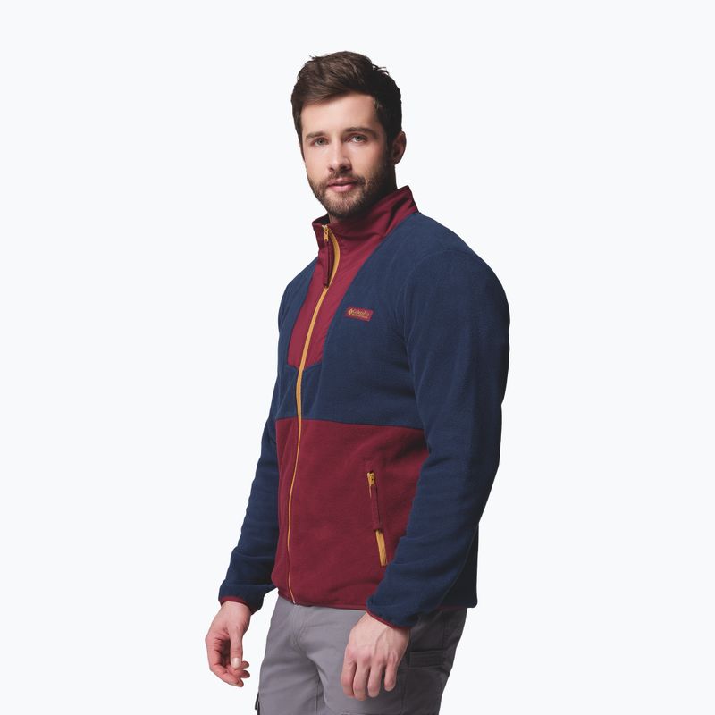 Felpa uomo Columbia Sequoia Grove FZ Fleece rich wine/collegiate navy 4