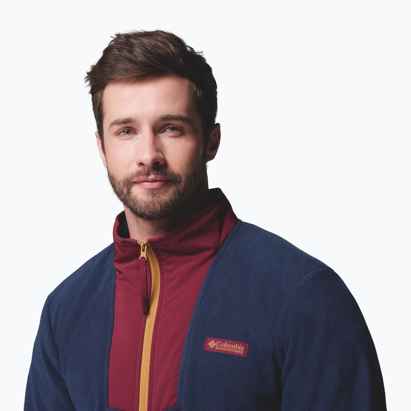 Felpa uomo Columbia Sequoia Grove FZ Fleece rich wine/collegiate navy 6