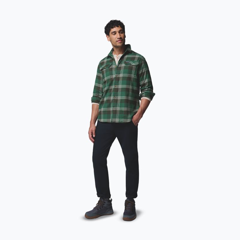 Camicia da uomo Columbia Flare Gun Stretch Flannel Rain Forest Trails Edge Plaid 2