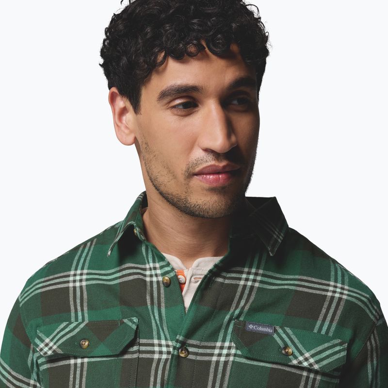 Camicia da uomo Columbia Flare Gun Stretch Flannel Rain Forest Trails Edge Plaid 6