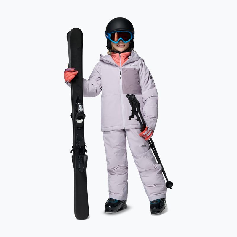 Salopette da sci per bambini Columbia Holcomb Grove Bib lavender pearl 2