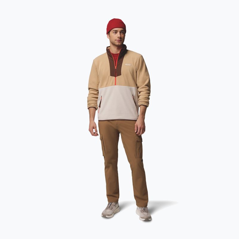 Felpa uomo Columbia Sequoia Grove Half Zip Fleece canoe/dark stone/tobacco 2