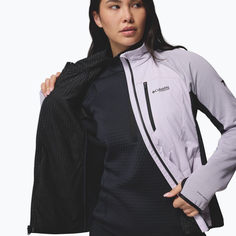Giacca ibrida da donna Columbia Arctic Crest Hybrid Full Zip lavender pearl/black 6