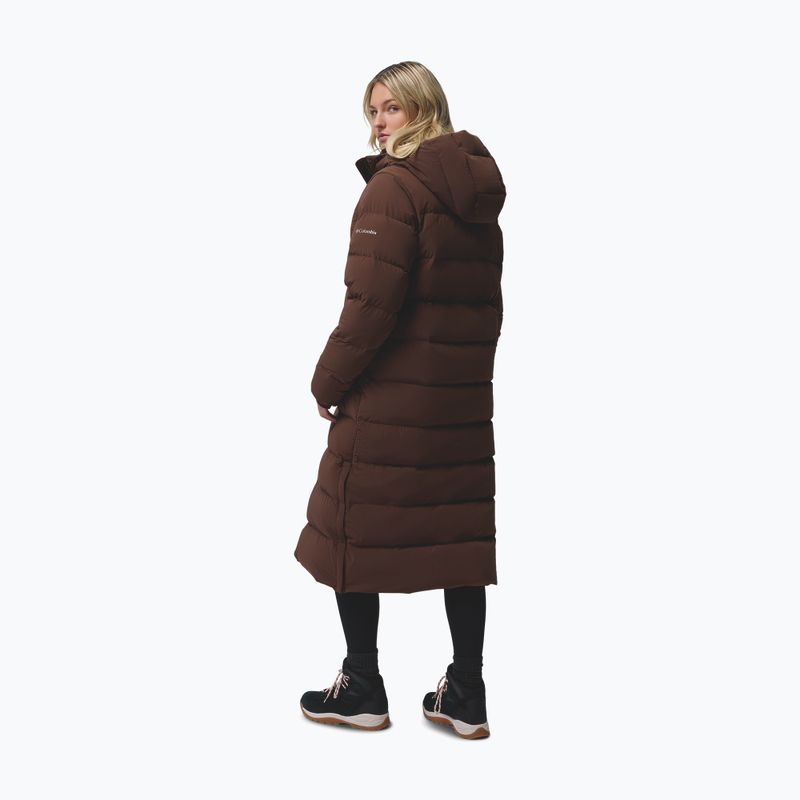 Piumino da donna Columbia Amaze Puff Long Hooded tobacco 3