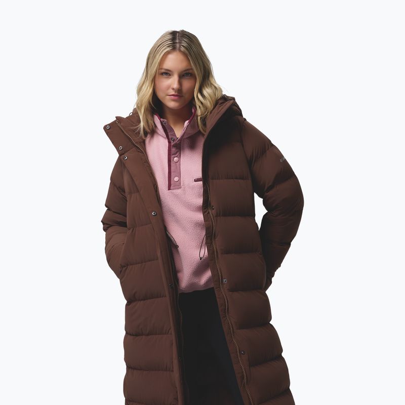 Piumino da donna Columbia Amaze Puff Long Hooded tobacco 7