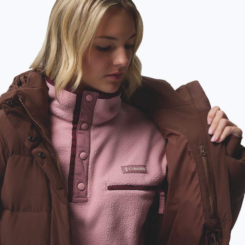 Piumino da donna Columbia Amaze Puff Long Hooded tobacco 17