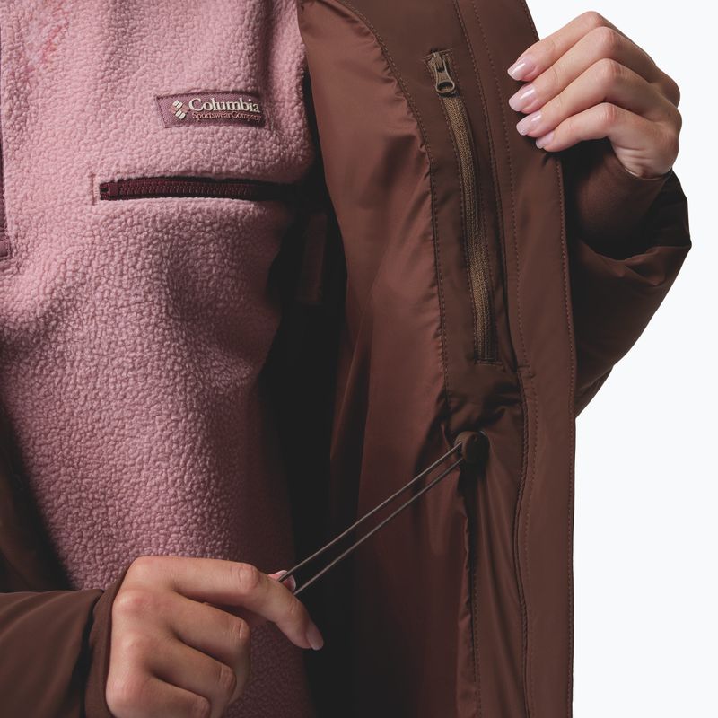 Piumino da donna Columbia Amaze Puff Long Hooded tobacco 18