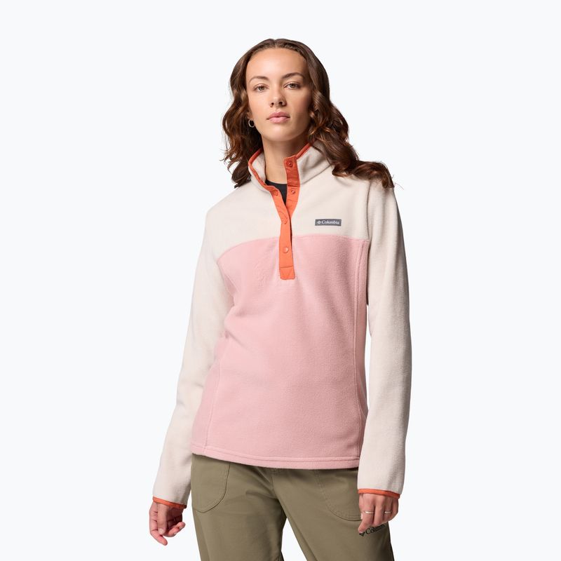 Felpa donna Columbia Benton Springs 1/2 Snap eraser pink/dark stone/tuscan
