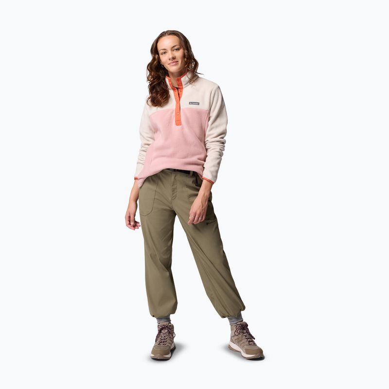 Felpa donna Columbia Benton Springs 1/2 Snap eraser pink/dark stone/tuscan 2