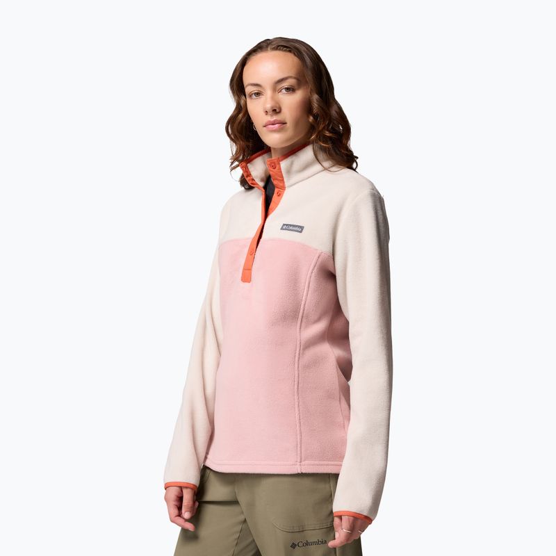 Felpa donna Columbia Benton Springs 1/2 Snap eraser pink/dark stone/tuscan 4