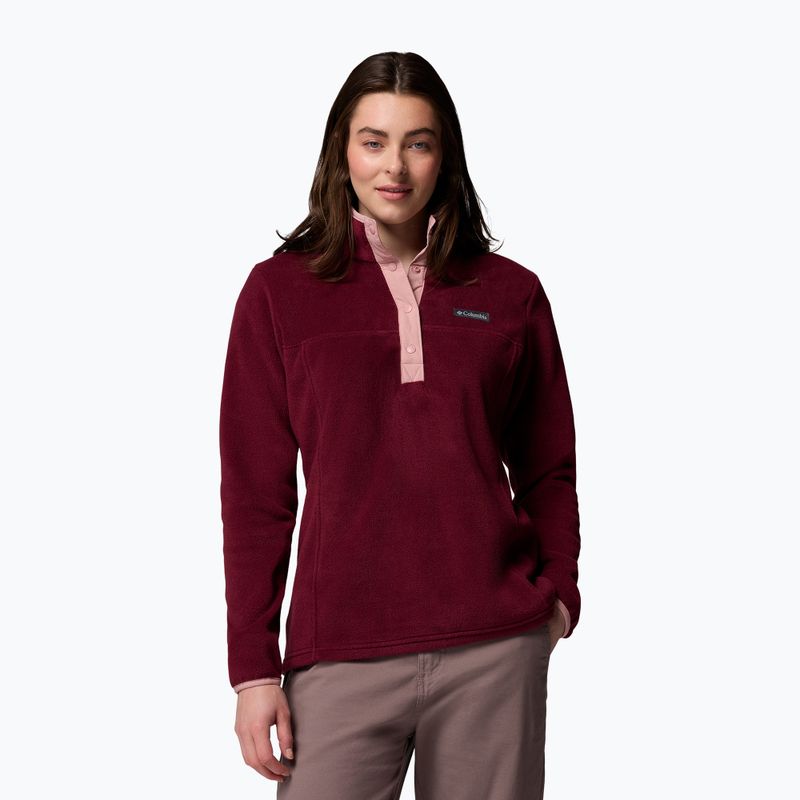 Felpa donna Columbia Benton Springs 1/2 Snap rich wine/eraser pink