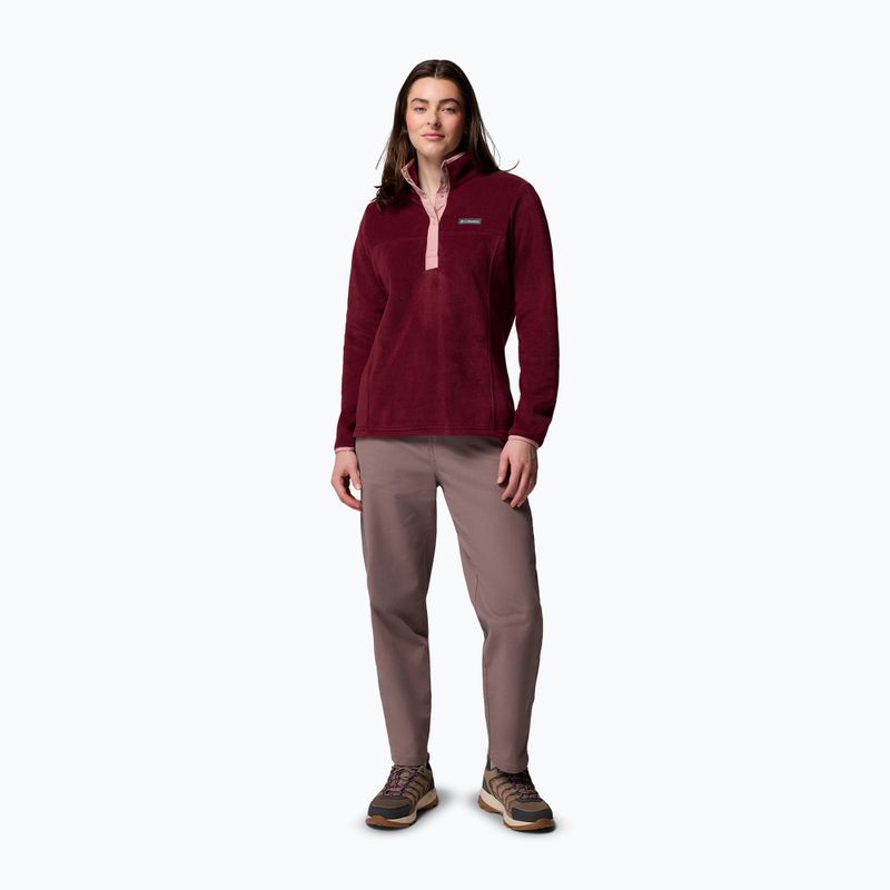Felpa donna Columbia Benton Springs 1/2 Snap rich wine/eraser pink 2