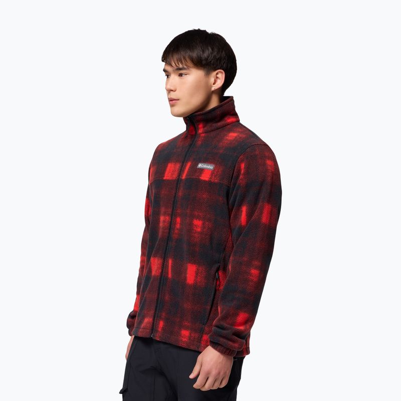 Felpa uomo Columbia Steens Mountain Printed sail red omblur 4