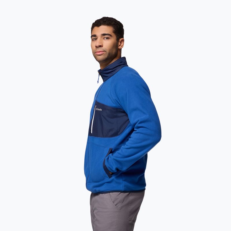 Felpa in pile da uomo Columbia Fast Trek Overlay Full Zip mt blue/coll navy 4
