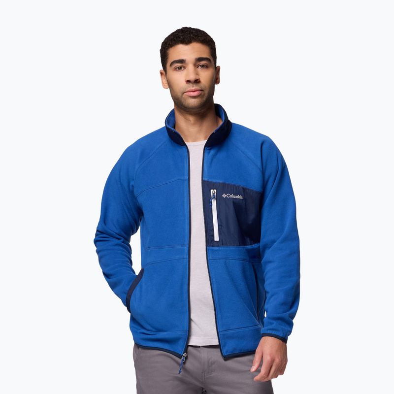 Felpa in pile da uomo Columbia Fast Trek Overlay Full Zip mt blue/coll navy 5