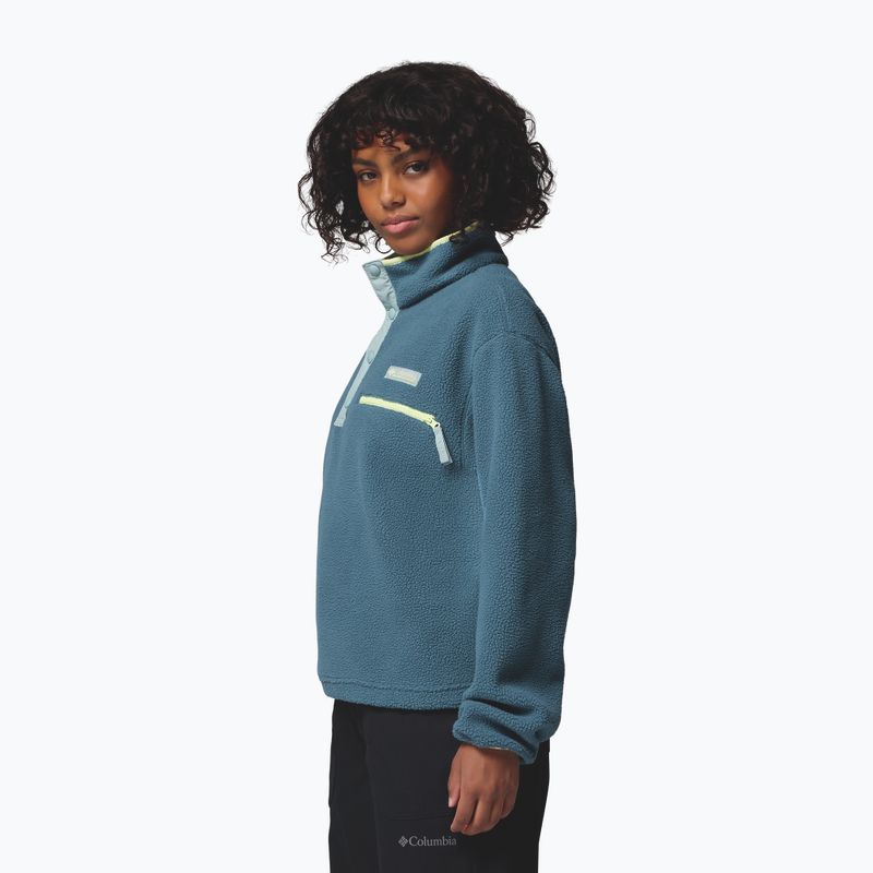 Pile da donna Columbia Helvetia II Cropped Half Snap Fleece everblue/crushed blue/citron haze 4