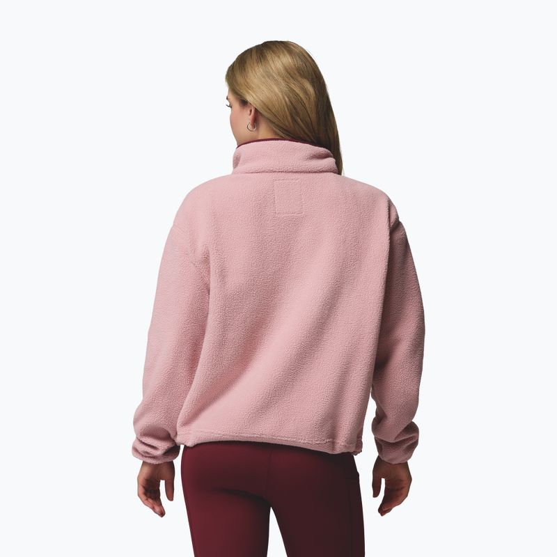 Pile donna Columbia Helvetia II Cropped Half Snap Fleece eraser pink/fig/rich wine 3