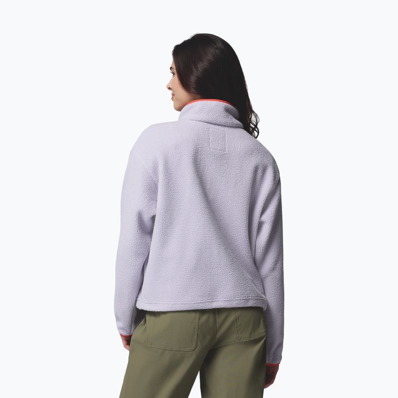 Pile da donna Columbia Helvetia II Cropped Half Snap Fleece lavender pearl/shale purple/zing 3