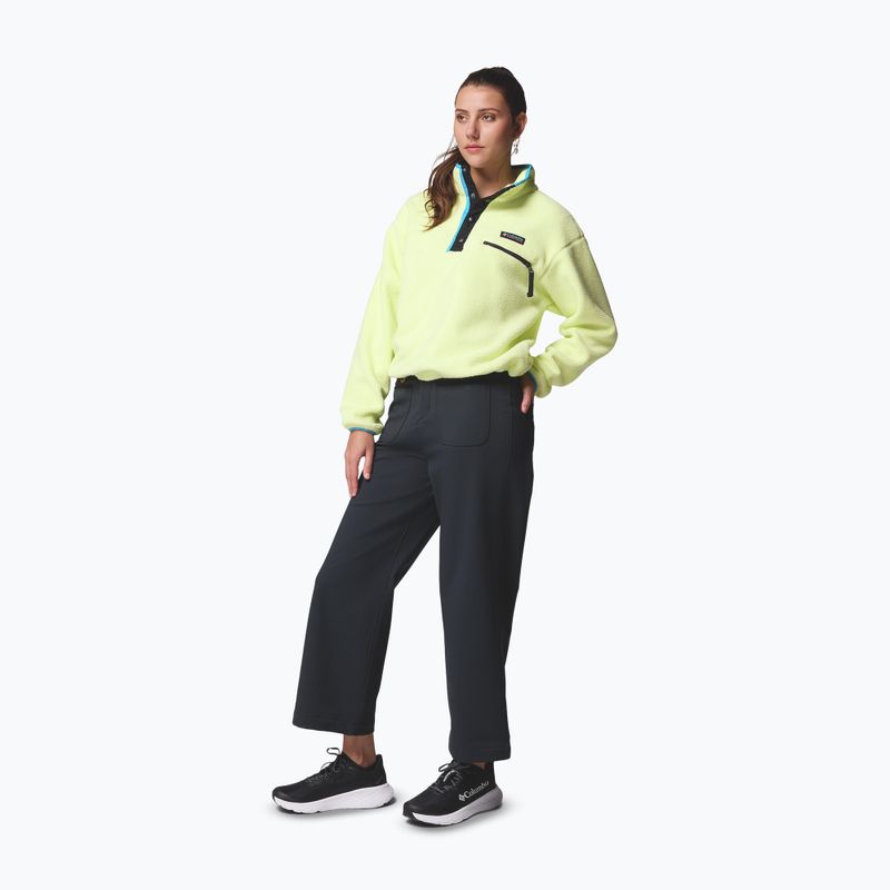Pile donna Columbia Helvetia II Cropped Half Snap Fleece citron haze/black/compass blue 2