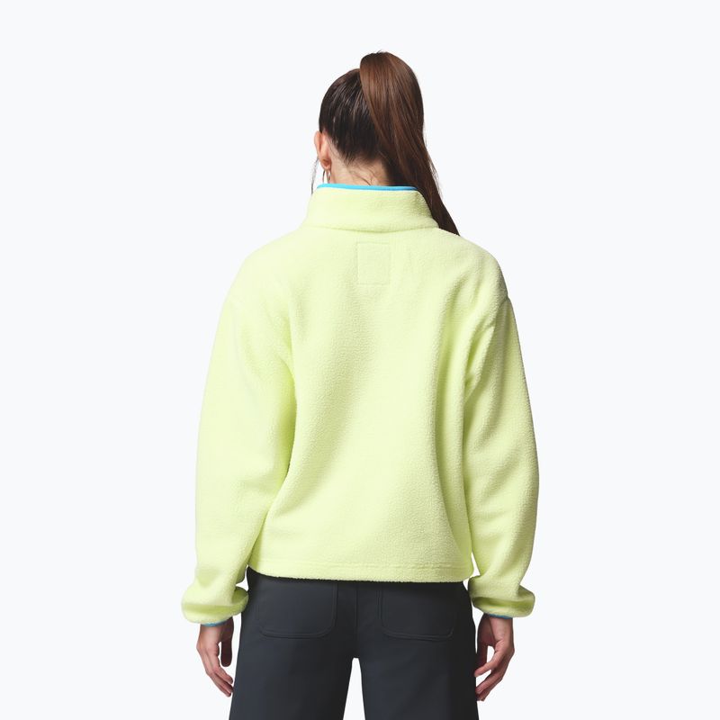 Pile donna Columbia Helvetia II Cropped Half Snap Fleece citron haze/black/compass blue 3