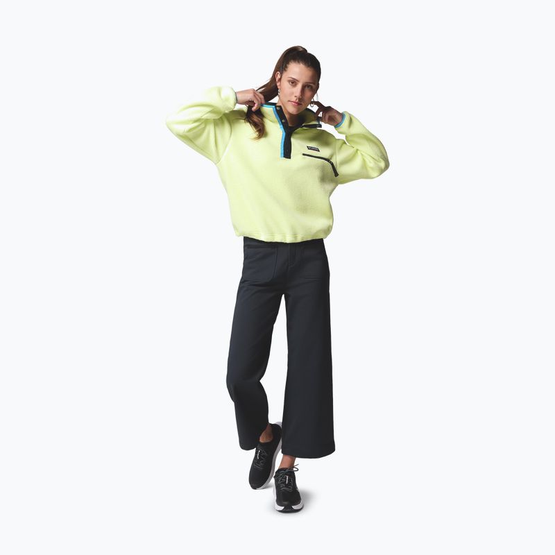 Pile donna Columbia Helvetia II Cropped Half Snap Fleece citron haze/black/compass blue 4