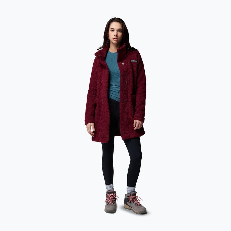 Giacca in pile da donna Columbia Panorama Long rich wine 2