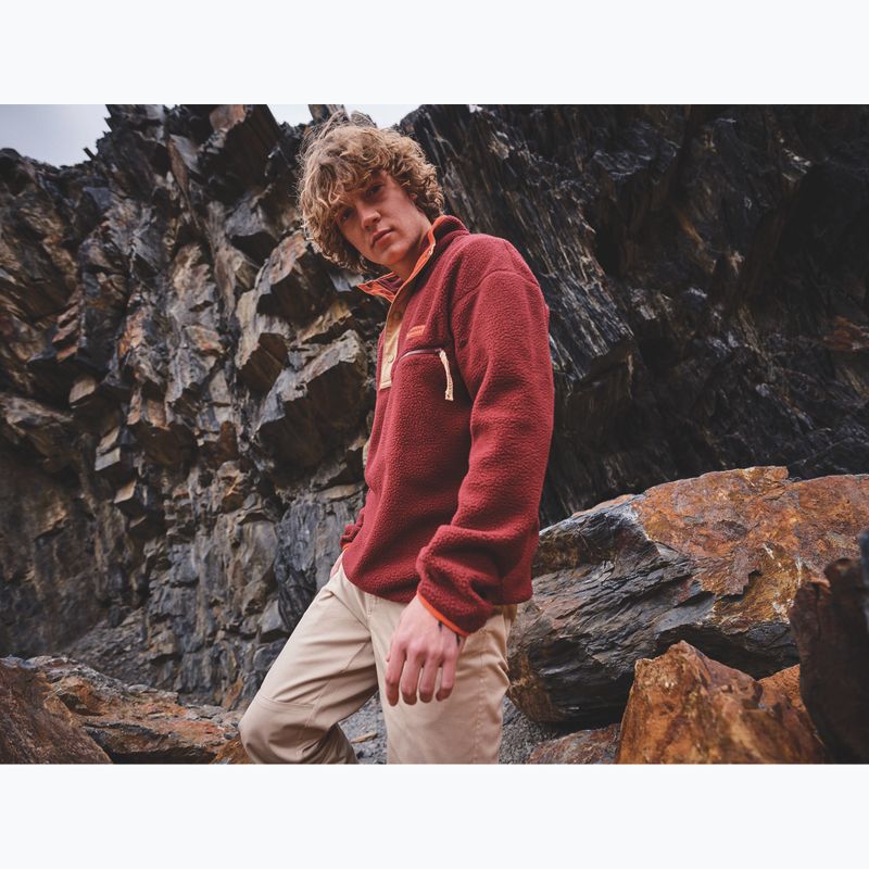 Pile da uomo Columbia Helvetia II Half Snap Fleece rich wine 7