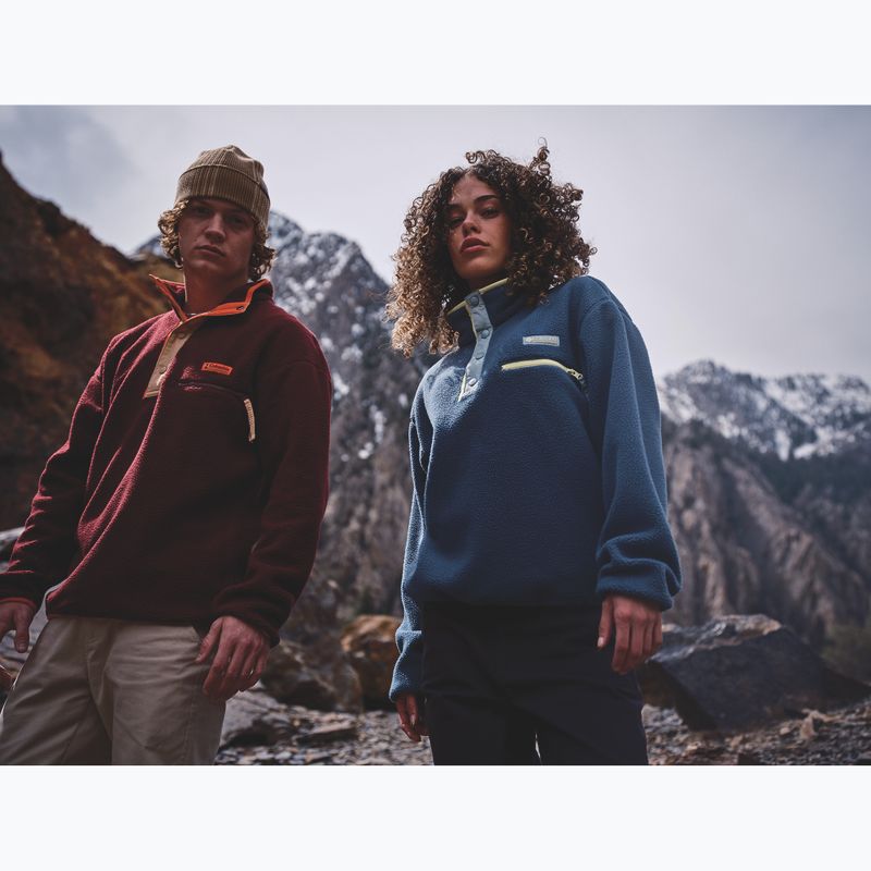 Pile da uomo Columbia Helvetia II Half Snap Fleece rich wine 9