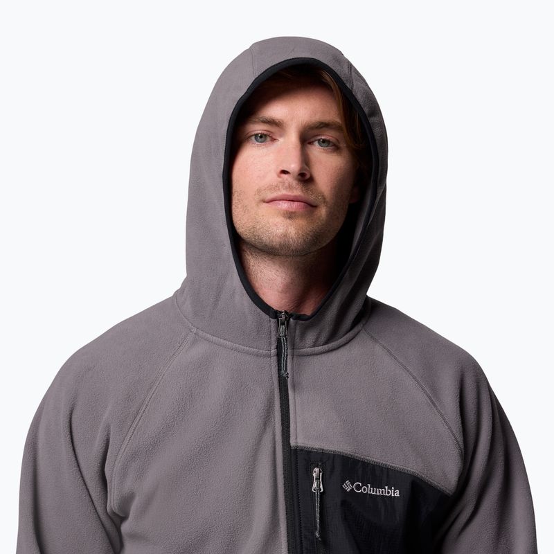 Felpa da uomo Columbia Fast Trek Overlay Hooded city grey/black 6