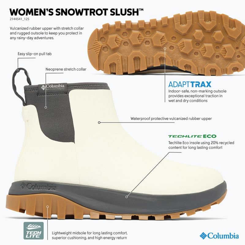 Stivali invernali da donna Columbia Snowtrot Slush sea salt/shark 10