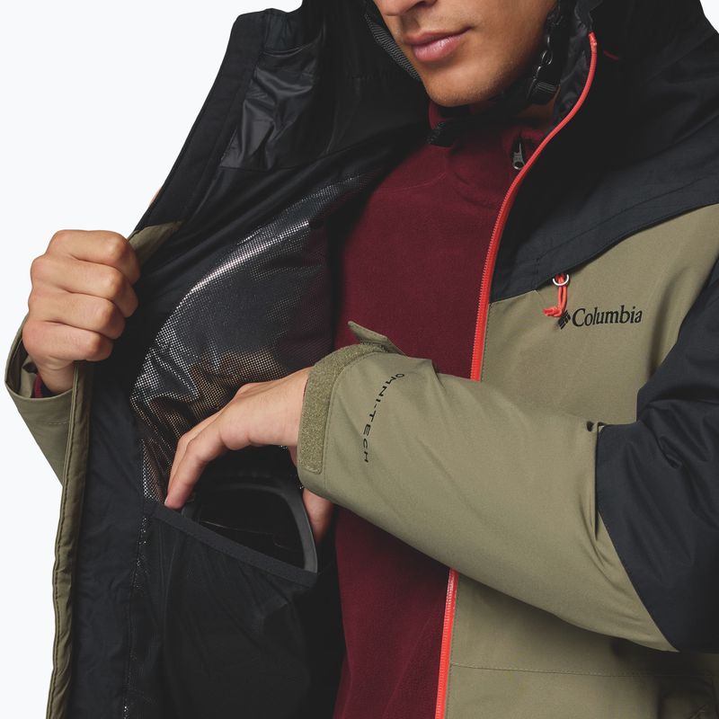 Giacca da sci uomo Columbia Iceberg Point II stone green/black 10