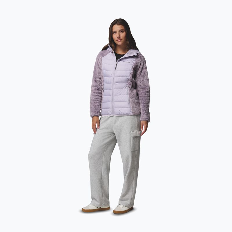 Giacca ibrida da donna Columbia Powder Lite II Sherpa Hybrid shale purple/lavender pearl 2