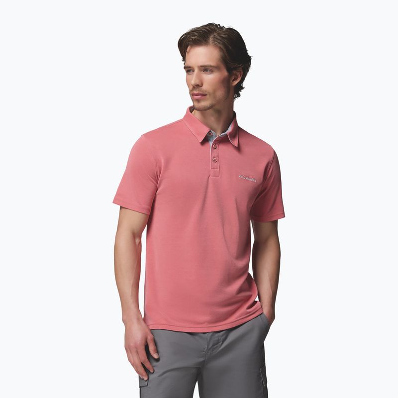 Maglietta da uomo Columbia Nelson Point Polo washed red 4