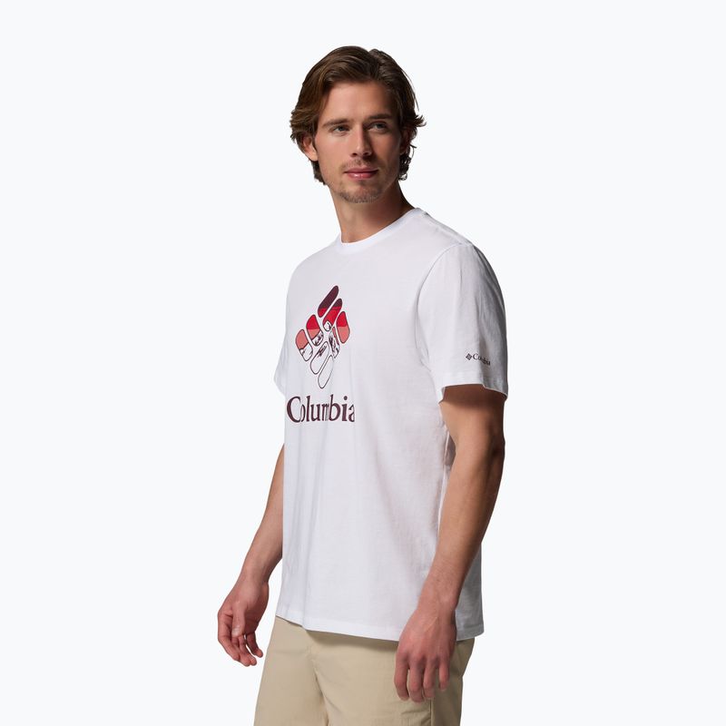 Maglietta da uomo Columbia CSC Seasonal Graphic white/heavenly stacked gem 4