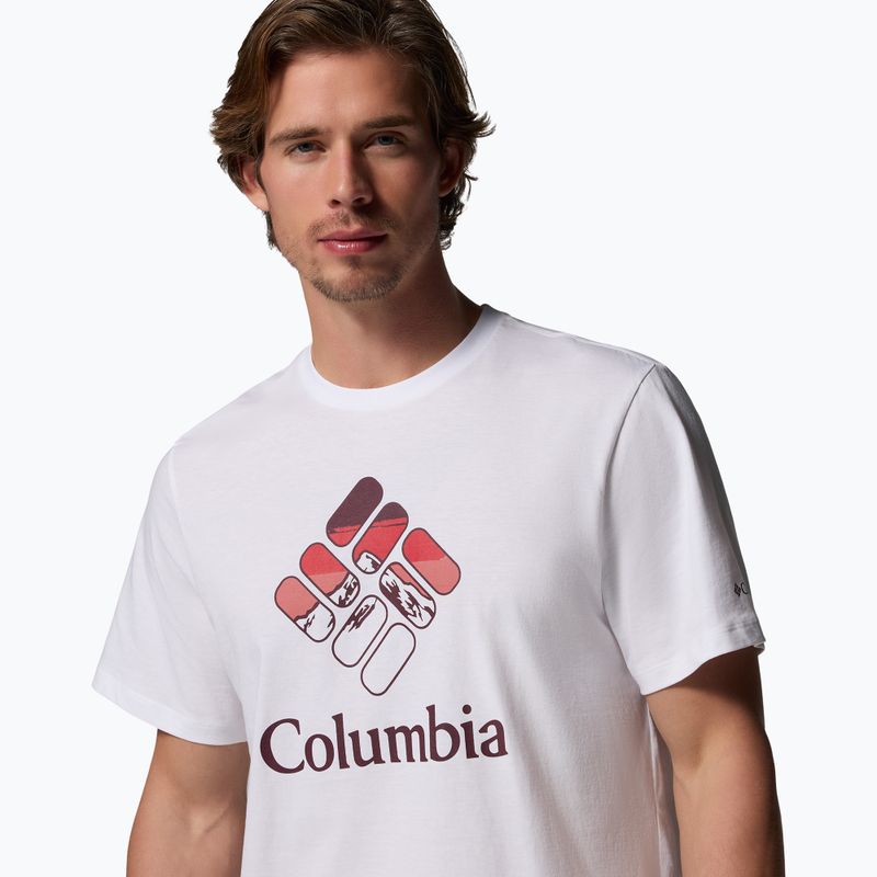 Maglietta da uomo Columbia CSC Seasonal Graphic white/heavenly stacked gem 5