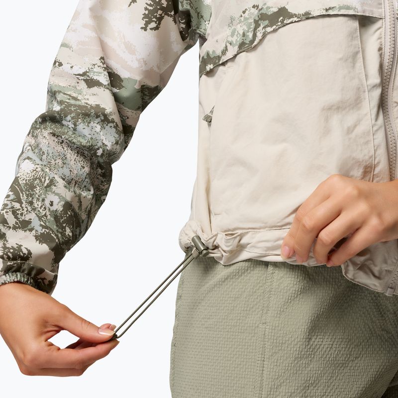 Giacca antivento da donna Columbia Spire Valley Printed Windbreaker safari fieldaze print/dark stone 7