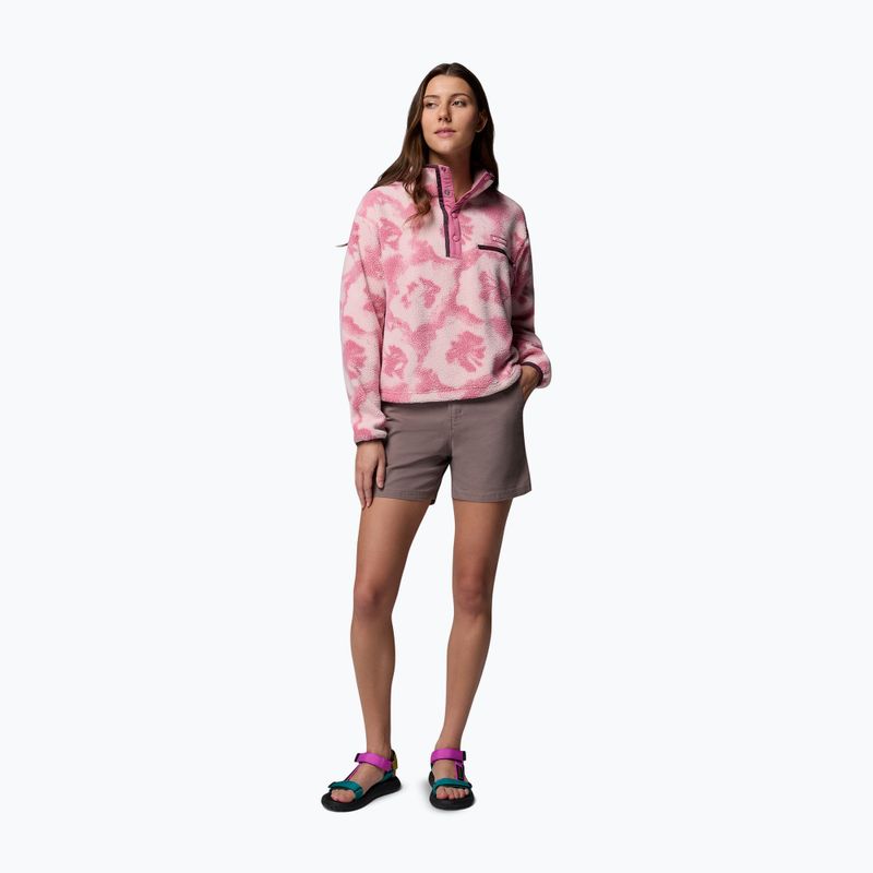 Felpa in pile da donna Columbia Helvetia II Printed Cropped Half Snap rosette/sprayflower 2