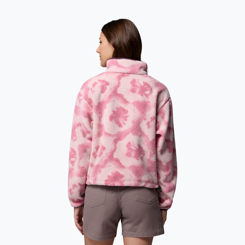Felpa in pile da donna Columbia Helvetia II Printed Cropped Half Snap rosette/sprayflower 3