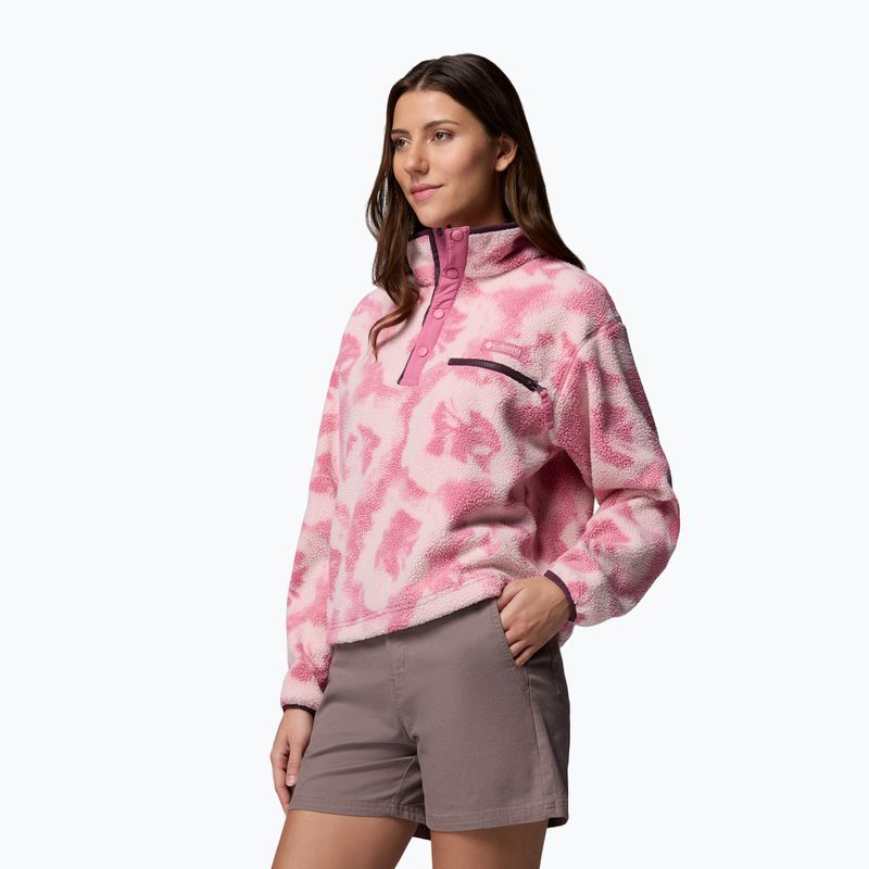 Felpa in pile da donna Columbia Helvetia II Printed Cropped Half Snap rosette/sprayflower 4